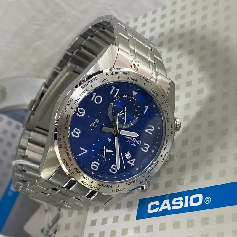 Casio Enticer Standard Blue Dial Men's Watch- MTP-W500D-2AV